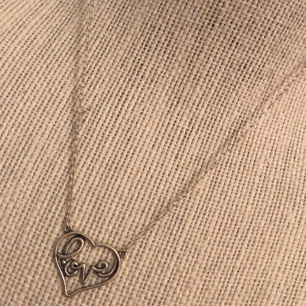 Sterling Silver AE 🦅 Love ❤️Necklace